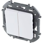 Legrand INSPIRIA Белый Выключатель двухклавишный 10 AX - 250 В (1/20)