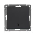 Выключатель 1 кл проходной АФИНА 10А, 220В, графит с/у UNIVersal (еврослот)