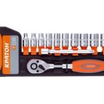 Набор торцевых головок с трещоткой 12пр 1/2 10-24мм КРАТОН