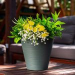 Кашпо с дренажной вставкой КОНУС ЭКО 5,2л d-22,5см, малахит