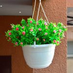 Горшок цветочный с поддоном ГЛОРИЯ 6л d-27,5см, белый, пластик, без подвеса