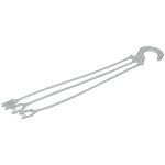 Подвес для кашпо L-45см белый, пластик