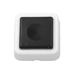 Кнопка звонка дверного квадратная клавиша 3В1-01 1А 220В белая/черная Люкс Горс (4/252)