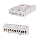 Шина "L" "фаза" в сером изоляторе на DIN-рейку 6x9мм 12 групп TDM