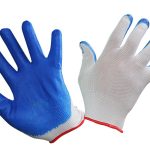 Перчатки полуобливные синие тонкие 25гр. (12/960)