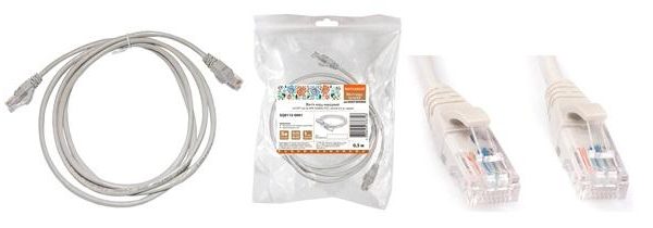 Патч-корд U/UTP Cat 5e 4PR 24AWG PVC литой, 2м, серый Народный TDM (1/5)