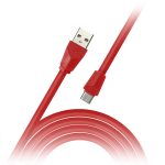 Дата-кабель Smartbuy USB - micro USB, плоский, длина 1 м, красный (iK-12r red)/100
