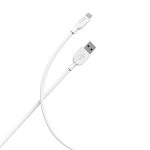 Кабель для зарядки и передачи данных S01 MicroUSB белый, 2.4А, 1 м, Smartbuy (iK-12-S01w)