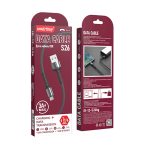 Кабель для зарядки и передачи данных S26 MicroUSB черн./сер., 3 А,QC,нейл.,1м,Smartbuy (iK-12-S26bg)