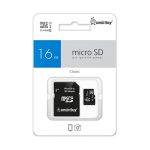 Карта памяти 16GB micro SDHC Сlass 10/UHS-I (с адаптером SD) Smartbuy
