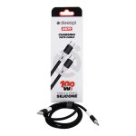 Кабель TYPE-C-TYPE-C-TYPE-C 1м 100Вт DS-79A силиконовый черный, в коробке