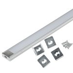 Профиль алюминевый 200см 2 заглушки+4 крепежа матовый UFE-K02 SILVER/FROZEN 200 POLYBAG Unie