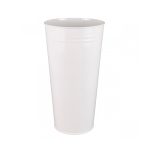 Вазон 9 л крашенный металл без ручек h-400мм БЕЛЫЙ