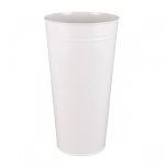 Вазон 11 л крашенный металл без ручек h-500мм БЕЛЫЙ