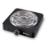 Плитка электрическая SAKURA ПЭ-02В 1конф*1000Вт, Ø 135мм, спираль, черная