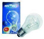 Лампа ЛОН Стандарт Е27  60Вт прозрачная Космос (10/100)