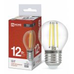 Лампа LED шар 12.0Вт Е27 4000К 220V 1350Лм прозрачная IN HOME deco (10/50)