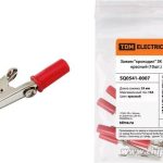 Зажим крокодил ЗК 15А 53мм красный (уп/10шт) TDM