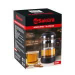 Френч-пресс SAKURA SA-FR02-600 600мл, стекло/нерж