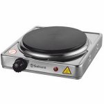 Плитка электрическая SAKURA ПЭ-01Н 1 конфорка 1000Вт, 154мм, диск, нерж.сталь