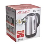 Чайник эл. DELTA LUX DE-1015 1,8л 2000Вт, черный (1/12)