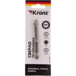 Сверло по стеклу и керамике Ø 8мм, 2 грани, цилиндрический хвостовик KRANZ