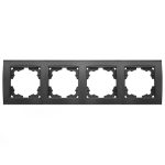 Рамка 4-ая горизонтальная Бриллиант графит UNIVersal