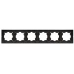 Рамка 6-ая горизонтальная Бриллиант графит UNIVersal