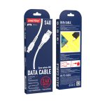 Кабель для зарядки и передачи данных S40 MicroUSB белый 2,4А,QC, 1м, Smartbuy