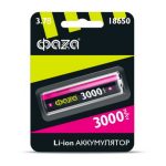 Аккумулятор 18650 3,7V LI-Ion 3000 mAh блистер ФАZА (1/10)