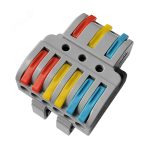 Строительно-монтажная клемма СМК 3*2D проходн разветвит 3 полюса на DIN-рейку серая (уп/20шт) REXANT