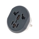 Адаптер-переходник универсальный с/з 16A серо-белый REXANT