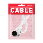 Дата-кабель Smartbuy USB - 8pin Apple Lightning в резиновой оплетке с мет наконечником 2A 1м белый