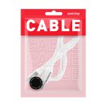 Дата-кабель Smartbuy USB - TYPE-C в резиновой оплетке Gear с мет наконечником 2A 1м белый