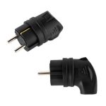 Вилка угловая каучук 2P+PE 230V 16A IP44 DYNEL DY-01-01-002 (1/30/312)