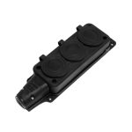 Колодка 3 с/з с крышками каучук 2P+PE 230V 16A IP54 DYNEL DY-01-01-008 (1/7/84)