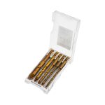 Набор сверл по стеклу и керамике 5шт 4-10мм, сухое сверление, пластик кейс KRANZ