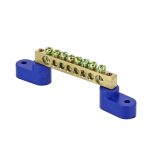 Шина N ноль 8*12мм 8/2 8групп/на двух угловых изоляторах DYNEL DY-02-02-136