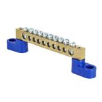 Шина N ноль 8*12мм 10/2 10групп/на двух угловых изоляторах DYNEL DY-02-02-137