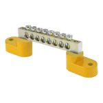 Шина PE земля 6*9мм 8/2 8групп/на 2-х угловых изоляторах DYNEL DY-02-02-225