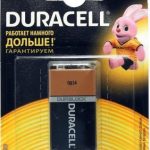 Батарейка крона алкалиновая 6 LR 61 (крона)  9 V алкалин."DURACELL" (1/10)