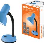 Светильник настольный 220В 60Вт Е27 синий на основании TDM