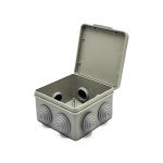 Коробка распредилительная 80*80*50 с откидной крышкой ОУ серая IP54 DYNEL DY-04-02-101 (186)