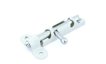 Задвижка накладная (шпингалет) ЗТ1 пол белая (150)