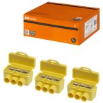 Клемма винтовая изолированная КВИ-3 для Al и Cu проводов (6,0мм2) желтая TDM