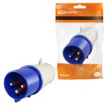 Вилка силовая 023 2Р+РЕ 32А 220В IP44 TDM (10)