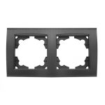 Рамка 2-ая горизонтальная Бриллиант графит UNIVersal