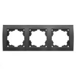 Рамка 3-ая горизонтальная Бриллиант графит UNIVersal