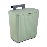 Мусорное ведро подвесное RUNIS с крышкой, 8 л, цв. зеленый