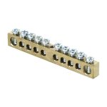 Шина PEN земля-ноль 6*9мм 10/1 10групп/крепеж по центру DYNEL DY-02-02-004